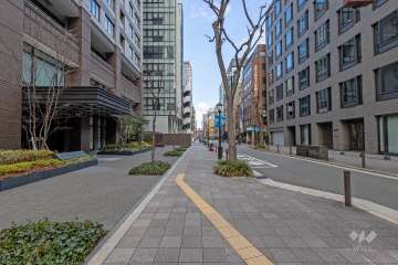 敷地東側の前面道路（南側から）