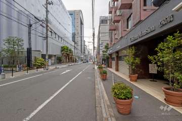 敷地南側の前面道路（東側から）