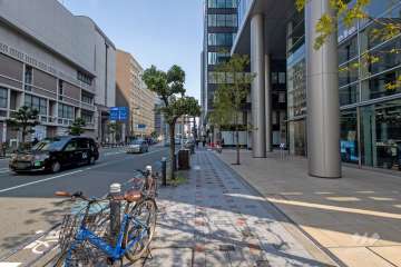 敷地北側の前面道路（西側から）