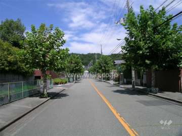 敷地の南側は、一戸建てが建ち並ぶ住宅地です
