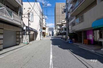 敷地の西側前面道路（南側から）