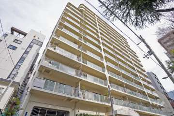 天満橋ニュースカイハイツの外観（南西側から）