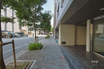 敷地の東側前面道路（北側から）