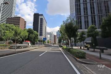 敷地北側の前面道路