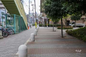 敷地北側の前面道路（西から）