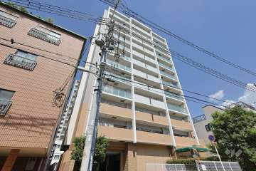 リーベスト福島鷺洲の外観（南西側から）　