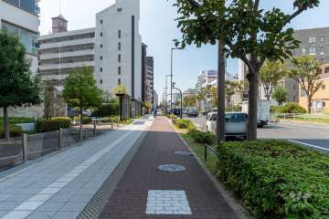 敷地南側の前面道路（東側から）