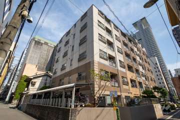 ベルデフラッツ南森町の外観（北西側から）