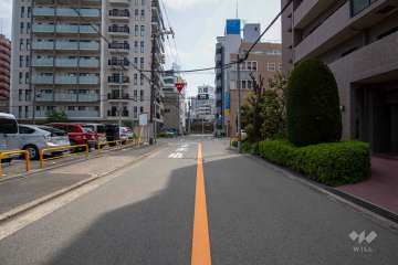 敷地東側の前面道路（東側から）