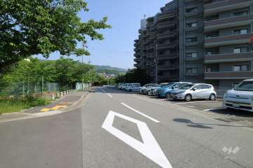 敷地西側の前面道路