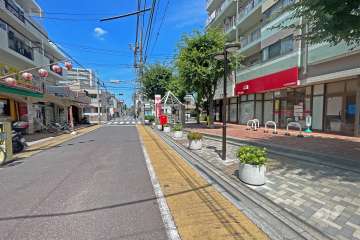 敷地の西側前面道路（南側から）