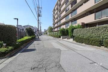 敷地南側の前面道路（東側から）