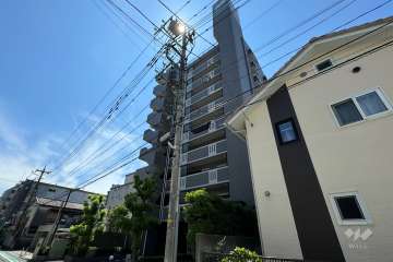 リュエル川口の外観（北西側から）