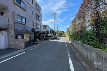 敷地北側の前面道路　　