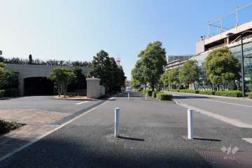敷地北東側の前面道路（南東側から）
