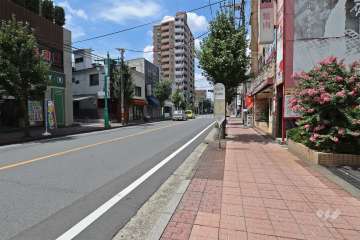 敷地南側の前面道路（東側から）