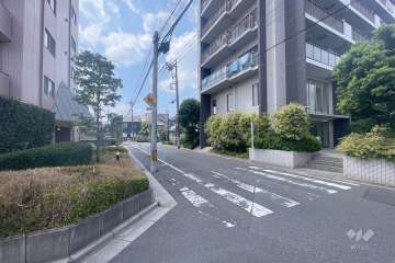 敷地南側の前面道路（東側から）