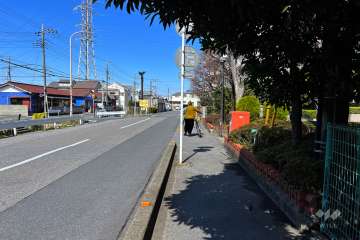 敷地西側の前面道路（南側から）