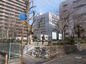 敷地の北側には新船場西公園があります。