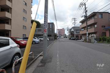 敷地北側の前面道路　　