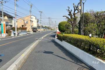 敷地北側の前面道路