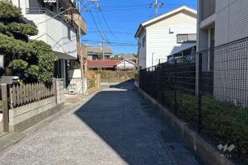 敷地北西側の前面道路　