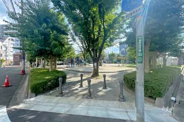 敷地に隣接した並木町北公園