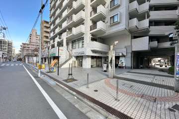 敷地の西側前面道路（南側から）