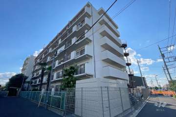 上青木スカイハイツの外観（北東側から）