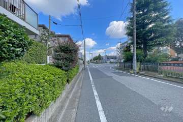 敷地南側の前面道路（西側から）