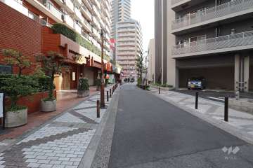 敷地西側の前面道路　