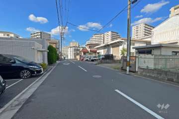 敷地東側の前面道路（南側から）