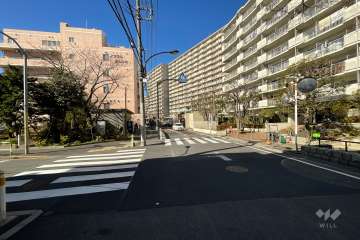敷地南側の前面道路（東側から）