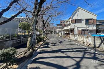 敷地北側の前面道路（東側から）