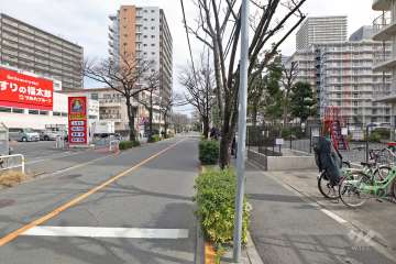 敷地北側前面道路（西側から）