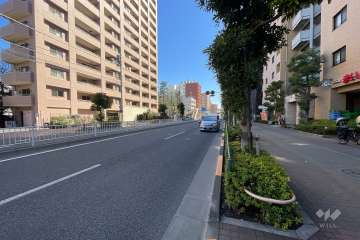 敷地の北側前面道路（東側から）