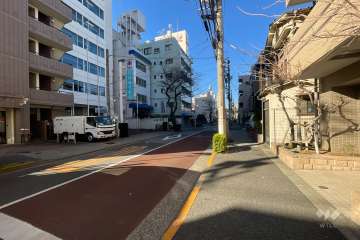 敷地南側の前面道路　