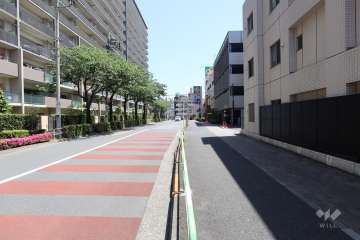 敷地北側の前面道路