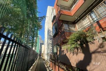 敷地南側の前面道路（東側から）