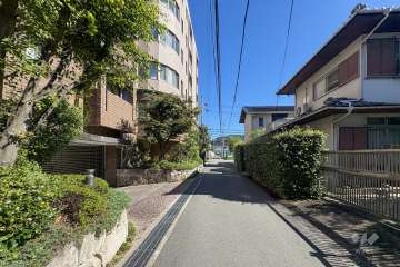 敷地東側の前面道路（南側から）