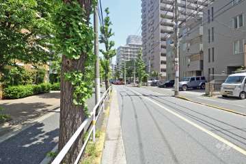 敷地南側前面道路（西側から）