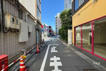 敷地の西側前面道路（南側から）