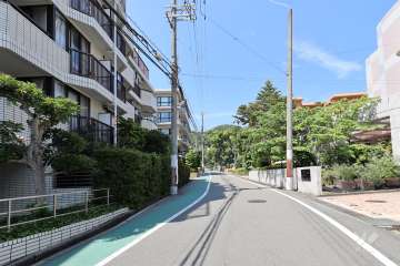 敷地東側の前面道路(南側から)
