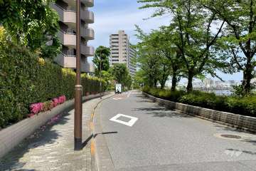 敷地北東側の前面道路　