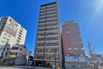 プレシス東京三ノ輪の外観（南西側から）