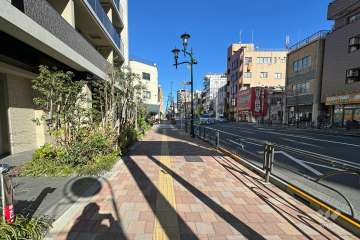 敷地の東側前面道路（南側から）