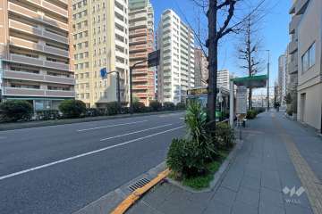 敷地西側の前面道路（南側から）