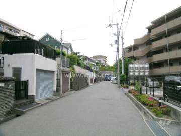 敷地の北側の道路