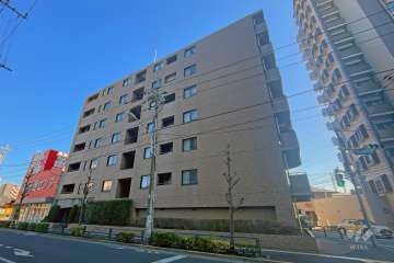 オーベル東綾瀬公園の外観（西側から）