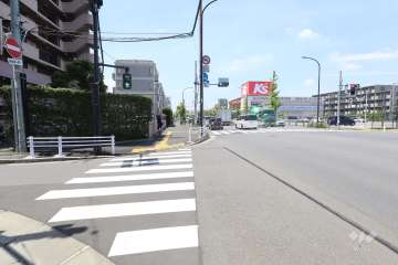 敷地北側の前面道路　　